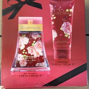Ellen Tracy Floral Eau de Parfum and Body Lotion Set - Red